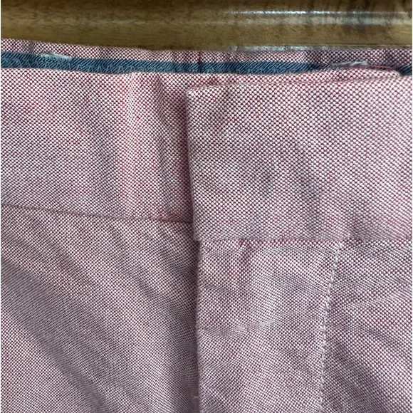 J CREW ⛵️ Men’s Rose Pink Slim Fit Flat Front Oxford Cloth Trousers - Size 32/34 - Picture 3 of 12